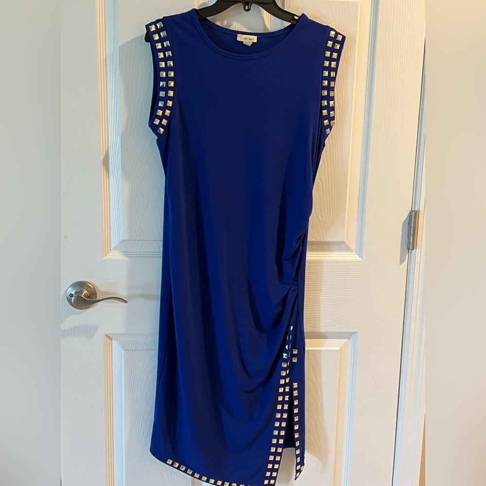 Blue dress with studss